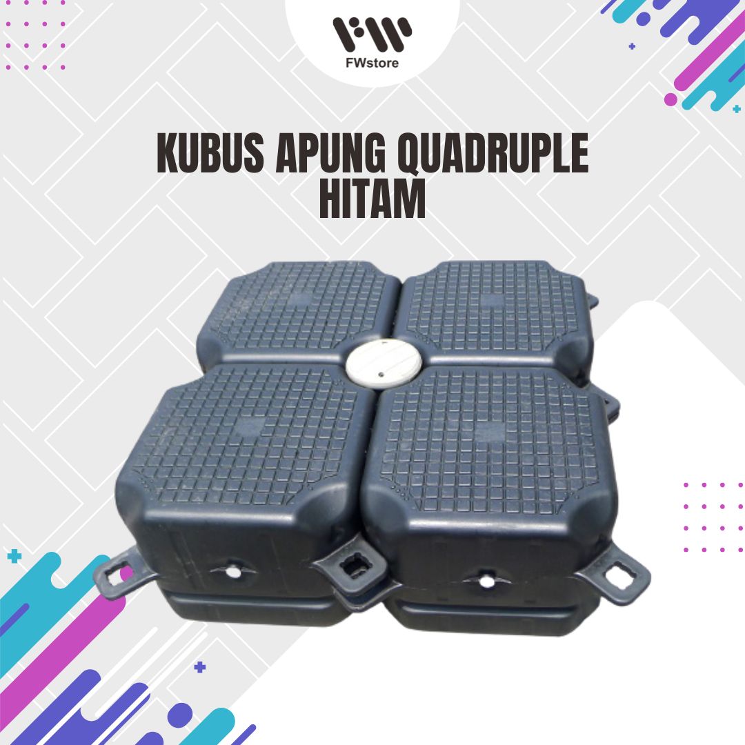 Kubus Apung Quadruple - Hitam