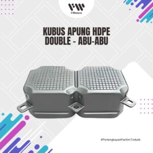 Kubus Apung HDPE Double - Abu-abu