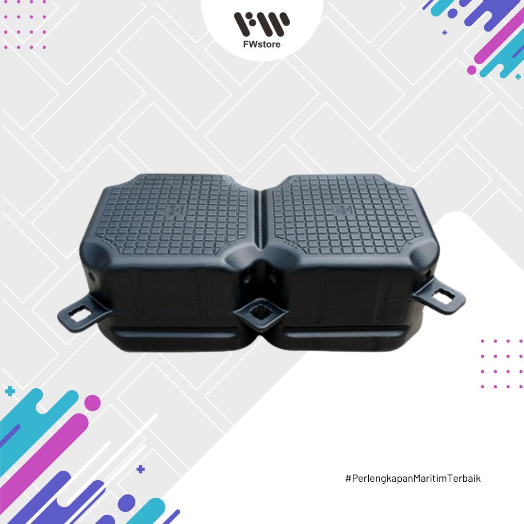 Kubus Apung HDPE Double - Hitam