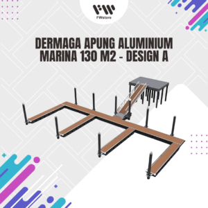 Dermaga Apung Aluminium Marina 130 m2 - Design A