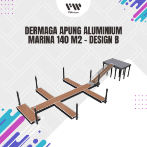 Dermaga Apung Aluminium Marina 140 m2 - Design B
