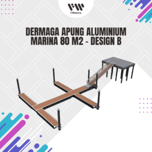 Dermaga Apung Aluminium Marina 80 m2 - Design B