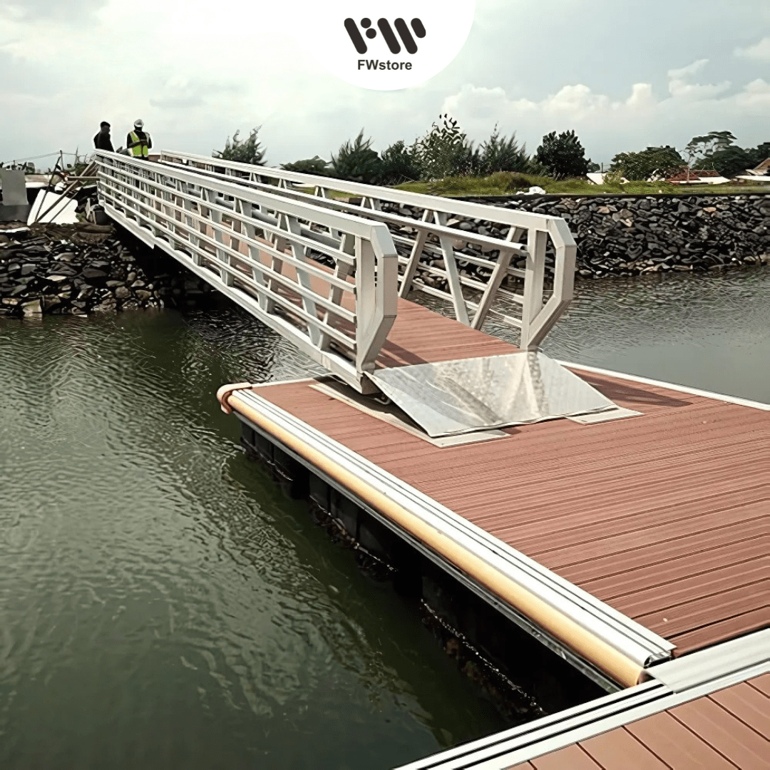 Dermaga Apung Aluminium Marina 90 m2 - Design A