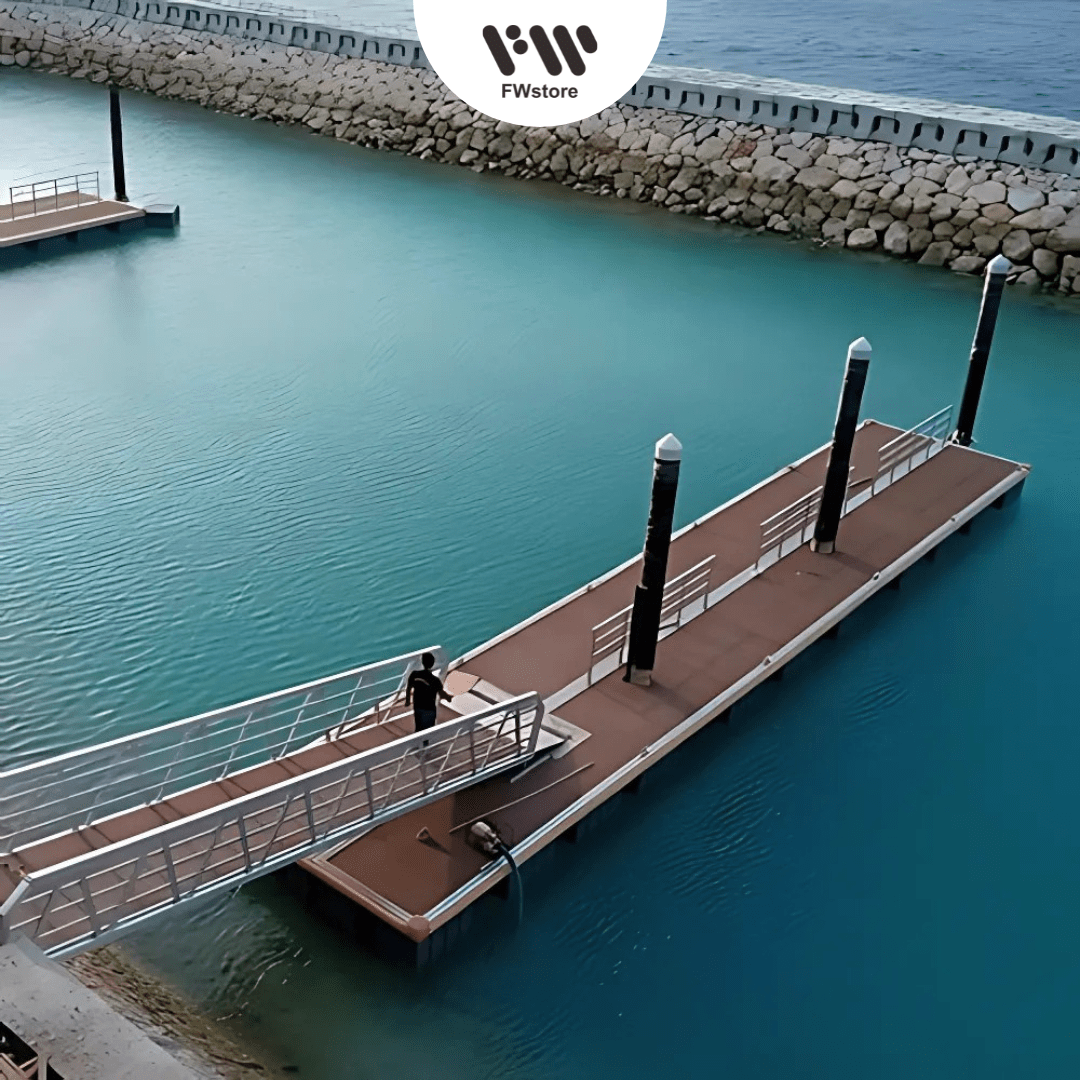 Dermaga Apung Aluminium Marina 90 m2 - Design A