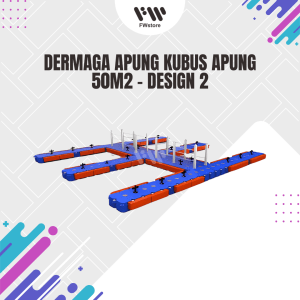 Dermaga Apung Kubus Apung 50m2 - Design 2