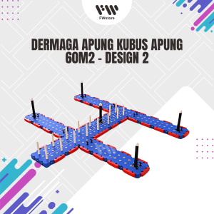 Dermaga Apung Kubus Apung 60 m2 - Design 2