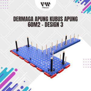 Dermaga Apung Kubus Apung 60 m2 - Design 3