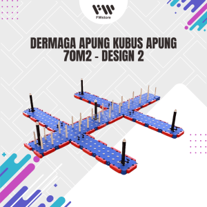 Dermaga Apung Kubus Apung 70 m2 - Design 2