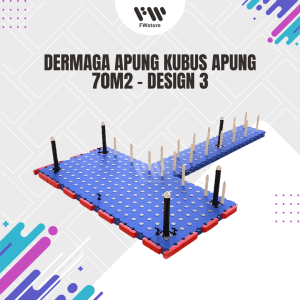 Dermaga Apung Kubus Apung 70m2 - Design 3