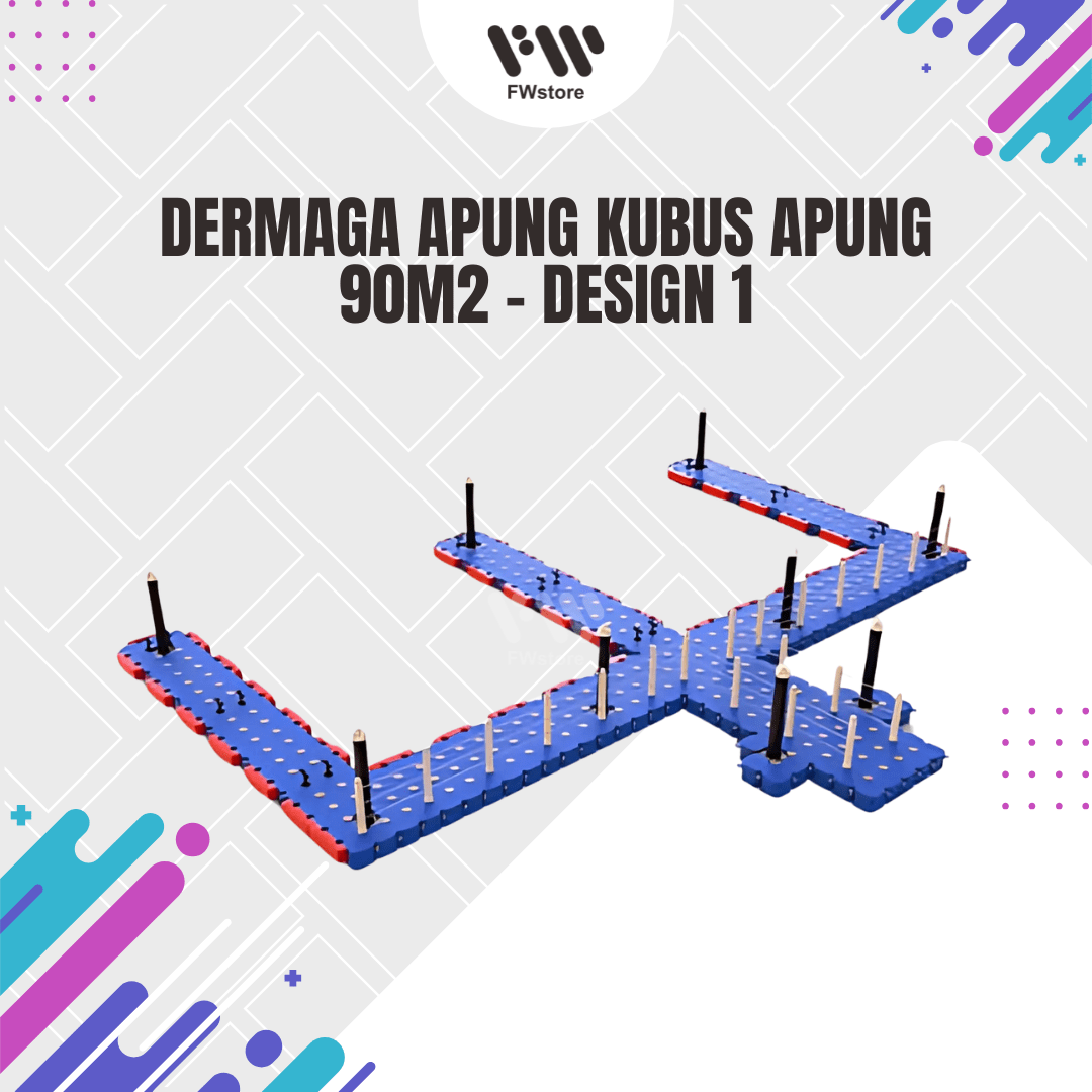 Dermaga Apung Kubus Apung 90m2 - Design 1
