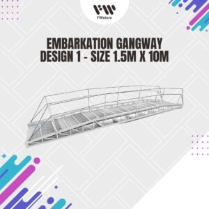 Embarkation Gangway - Design 1 - Size 1.5m x 10m