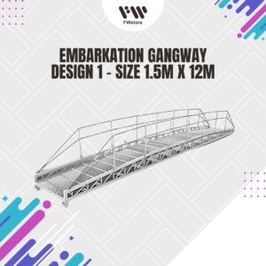 Embarkation Gangway - Design 1 - Size 1.5m x 12m