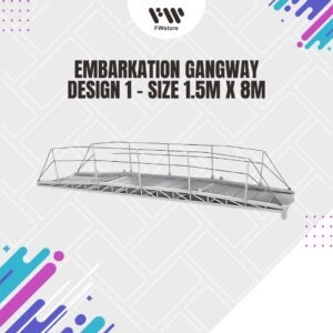 Embarkation Gangway - Design 1 - Size 1.5m x 8m