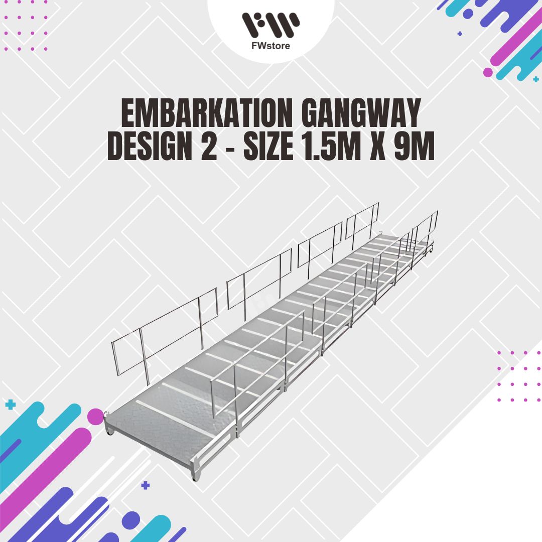 Embarkation Gangway - Design 2 - Size 1.5m x 9m
