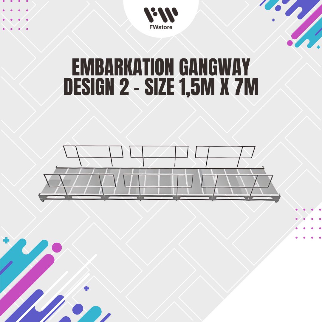 Embarkation Gangway - Design 2 - Size 1,5m x 7m