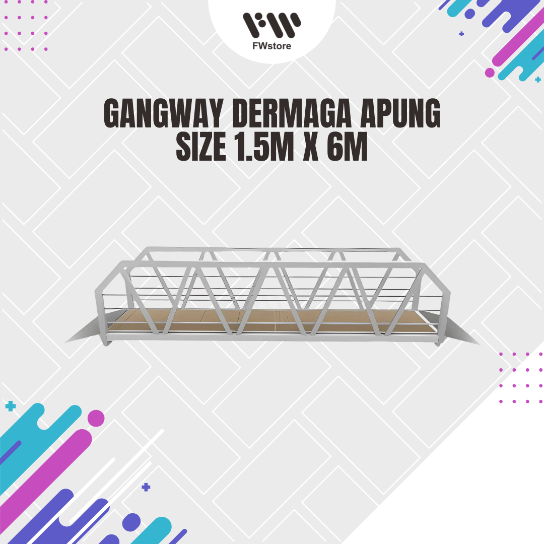 Gangway Dermaga Apung - Size 1.5m x 6m