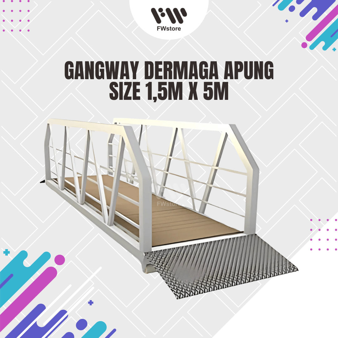 Gangway Dermaga Apung - Size 1,5m x 5m