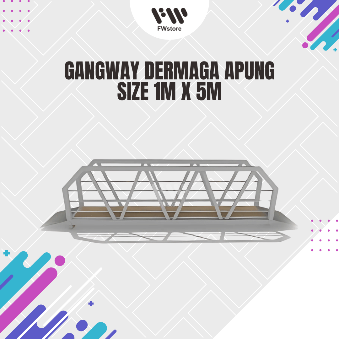 Gangway Dermaga Apung - Size 1m x 5m