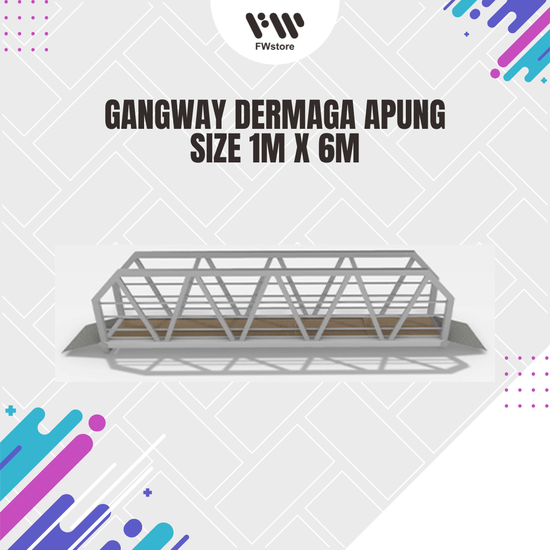 Gangway Dermaga Apung - Size 1m x 6m