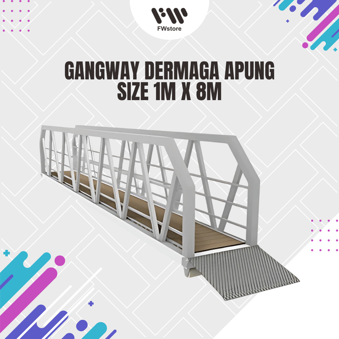 Gangway Dermaga Apung - Size 1m x 8m