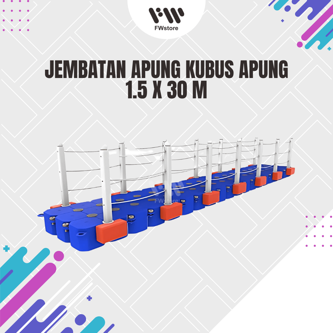 Jembatan Apung Kubus Apung 1.5 x 30 m