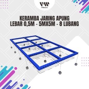 Keramba Jaring Apung - Lebar 0,5m - 5mx5m - 8 Lubang