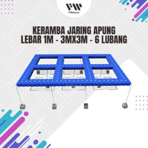 Keramba Jaring Apung - Lebar 1m - 3x3m - 6 Lubang
