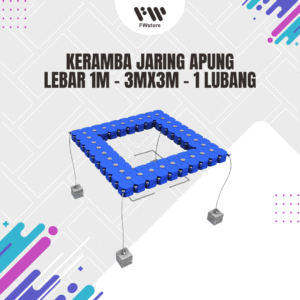 Keramba Jaring Apung - Lebar 1m - 3x3m - 1 Lubang 1