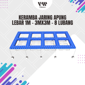 Keramba Jaring Apung - Lebar 1m - 3x3m - 8 Lubang