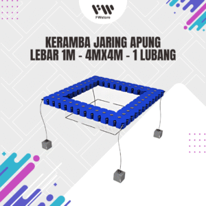 Keramba Jaring Apung - Lebar 1m - 4mx4m - 1 Lubang