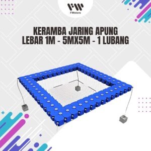 Keramba Jaring Apung - Lebar 1m - 5mx5m - 1 Lubang