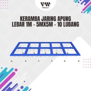 Keramba Jaring Apung - Lebar 1m - 5mx5m - 10 Lubang