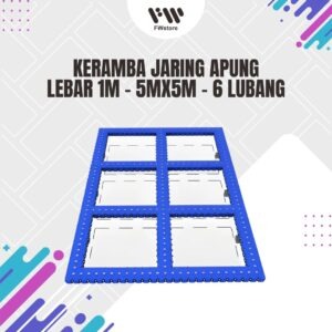 Keramba Jaring Apung - Lebar 1m - 5mx5m - 6 Lubang