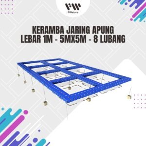 Keramba Jaring Apung - Lebar 1m - 5mx5m - 8 Lubang